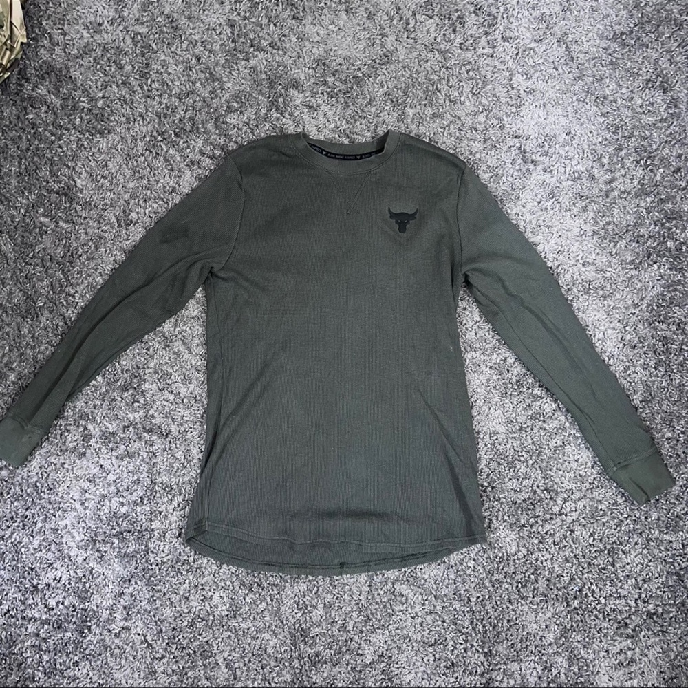 Under Armour project rock small green long sleave athletic thermal